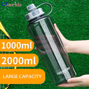 2000ml Large Capacity Water Bottles Portable Outdoor Plastic Sports Bottle With Tea Infuser Fitness Leak-proof Shaker Bottles