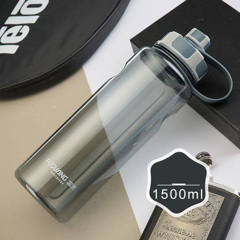 2000ml Large Capacity Water Bottles Portable Outdoor Plastic Sports Bottle With Tea Infuser Fitness Leak-proof Shaker Bottles