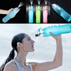 740ML Scrub Sports Water Bottle Portable Plastic Spray Bottle Leakproof Travel Cup Candy Color Yoga Camping Drinking Tools