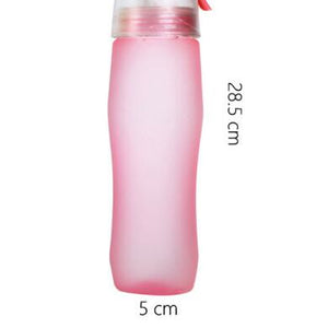 740ML Scrub Sports Water Bottle Portable Plastic Spray Bottle Leakproof Travel Cup Candy Color Yoga Camping Drinking Tools