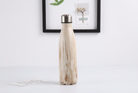 Stainless Steel Water Bottle Vacuum Insulated Flask Thermal Sport Chilly Hot Cold Cup Creative Mug Marble Head Cup 500ML