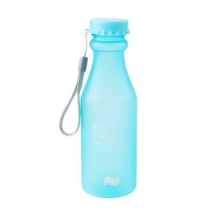 Candy Colors Unbreakable Frosted Leak-proof Plastic kettle 550mL BPA Free Portable Water Bottle for Travel Yoga Running Camping