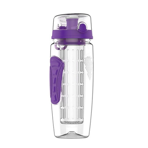 Sport Bottle Portable Fruit Infuser Water Bottle  For Climbing Travel Fitness Lemon Juice Bottle Flip Lid Shaker Protein