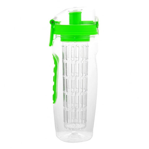 Sport Bottle Portable Fruit Infuser Water Bottle  For Climbing Travel Fitness Lemon Juice Bottle Flip Lid Shaker Protein