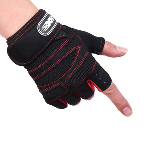 RDX Weight Lifting Bodybuilding Gym Fitness Leather Gloves Slim Fitting Gloves Wristband Non-slip Sports Riding Gloves