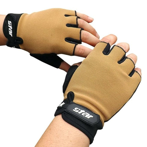 Men Antiskid Cycling Bike Gym Gloves Half Gloves Lifting Fitness  Weight Finger Sports Sports