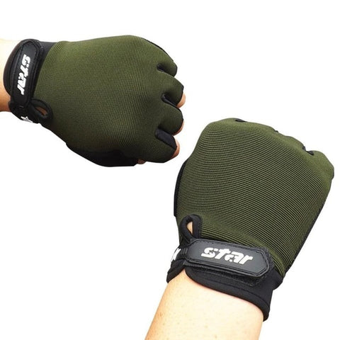 Men Antiskid Cycling Bike Gym Gloves Half Gloves Lifting Fitness  Weight Finger Sports Sports