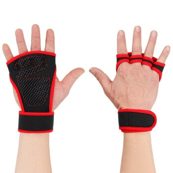 New 1 Pair Weight Lifting Training Gloves Women Men Fitness Sports Body Building Gymnastics Grips Gym Hand Palm Protector Gloves