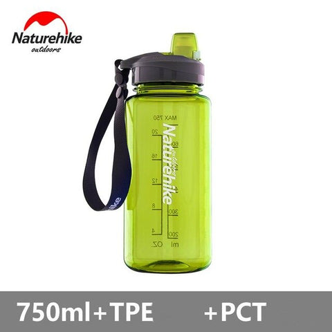 Naturehike 750ML 1000ML PCT TRITAN Cycling Water Bottles No BPA Outdoor Drinking Bottle Quickly Open Sports Fitness -20 Degree