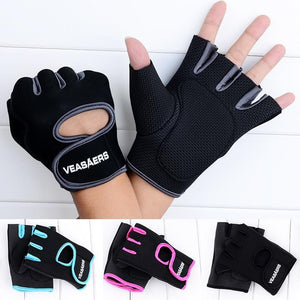 1 Pair Men/Women Gym Half Finger Sports Fitness Exercise Training Wrist Gloves Anti-slip Resistance Weightlifting Gloves.