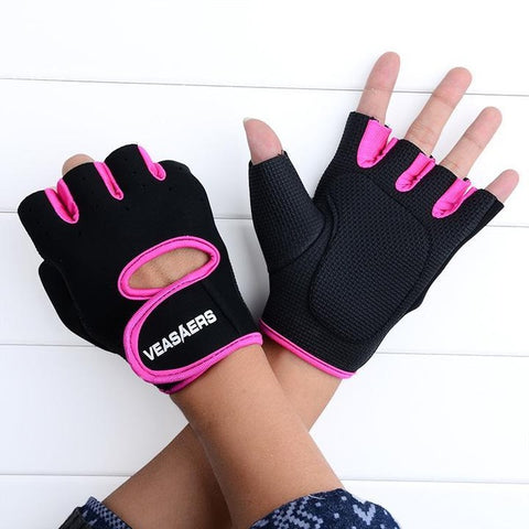 1 Pair Men/Women Gym Half Finger Sports Fitness Exercise Training Wrist Gloves Anti-slip Resistance Weightlifting Gloves.