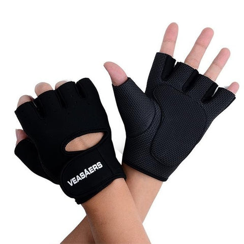 1 Pair Men/Women Gym Half Finger Sports Fitness Exercise Training Wrist Gloves Anti-slip Resistance Weightlifting Gloves.