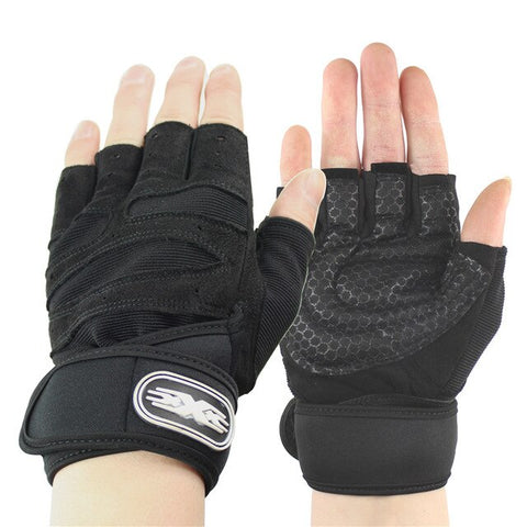 2019 Men Women Gym Gloves Exercise Half-finger Sports Training Fitness Gloves Workout Breathable Wristband Fingerless Mittens