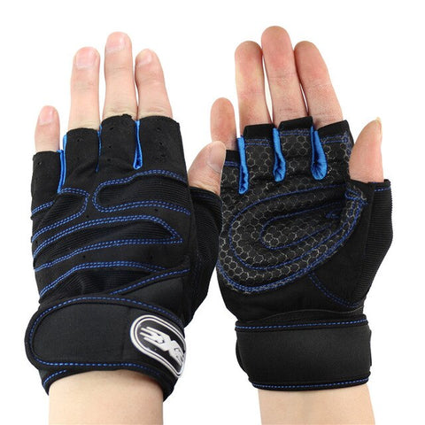 2019 Men Women Gym Gloves Exercise Half-finger Sports Training Fitness Gloves Workout Breathable Wristband Fingerless Mittens