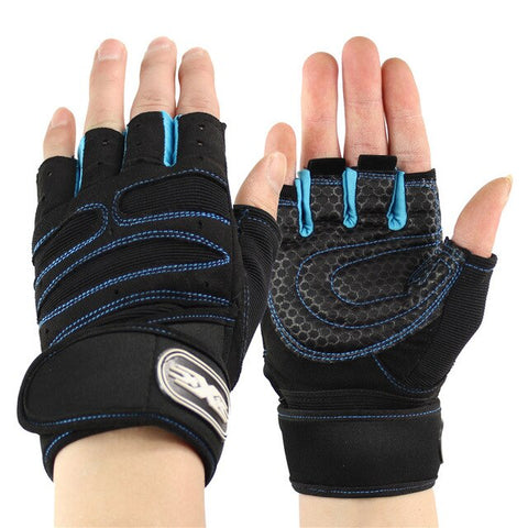 2019 Men Women Gym Gloves Exercise Half-finger Sports Training Fitness Gloves Workout Breathable Wristband Fingerless Mittens