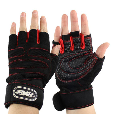 2019 Men Women Gym Gloves Exercise Half-finger Sports Training Fitness Gloves Workout Breathable Wristband Fingerless Mittens