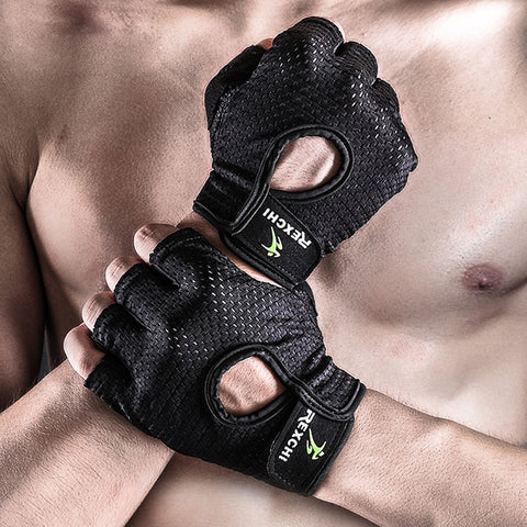 Professional Gym Fitness Gloves Power Weight Lifting Women Men Crossfit Workout Bodybuilding Half Finger Hand Protector