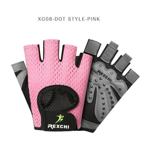 REXCHI Professional Gym Fitness Gloves Power Weight Lifting Women Men Crossfit Workout Bodybuilding Half Finger Hand Protector