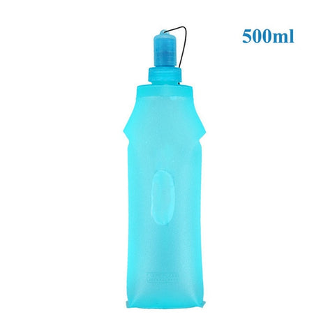 250ml 500ml TPU Outdoor Sport Bottle Hydro Soft Flask Collapsible Drink Water Bottle for Running Camping Hiking Bicycle Fitness