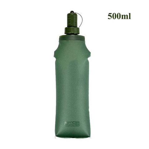 250ml 500ml TPU Outdoor Sport Bottle Hydro Soft Flask Collapsible Drink Water Bottle for Running Camping Hiking Bicycle Fitness